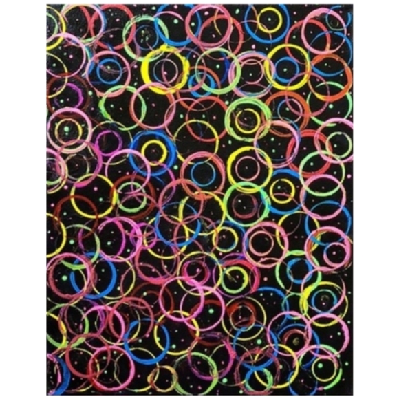 Hand Crafted Other - Hand Crafted Abstract Design 11x14 Inches Canvas Painting